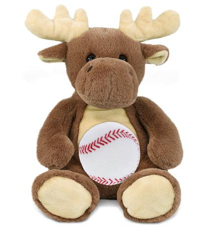 SUPER-SOFT PLUSH - MOOSE 9" WITH BASEBALL PLUSH