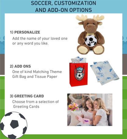 SUPER-SOFT PLUSH - MOOSE 9" WITH SOCCER PLUSH