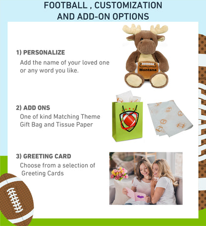 SUPER-SOFT PLUSH - MOOSE 9" WITH FOOTBALL PLUSH