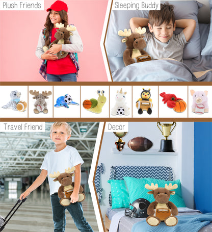 SUPER-SOFT PLUSH - MOOSE 9" WITH FOOTBALL PLUSH