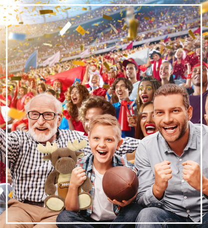 SUPER-SOFT PLUSH - MOOSE 9" WITH FOOTBALL PLUSH