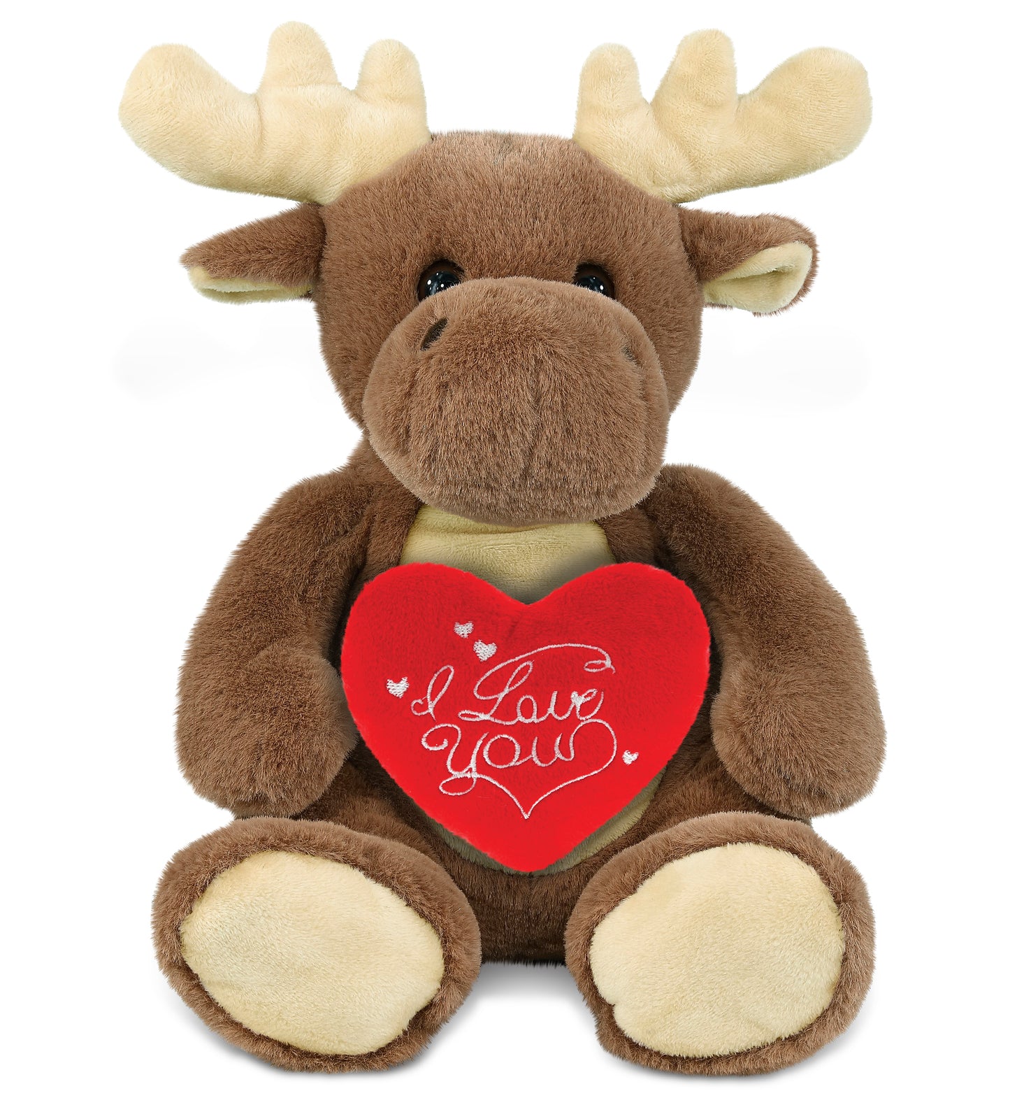 PLUSH I LOVE YOU RED HEART - SUPER-SOFT PLUSH - MOOSE 9"