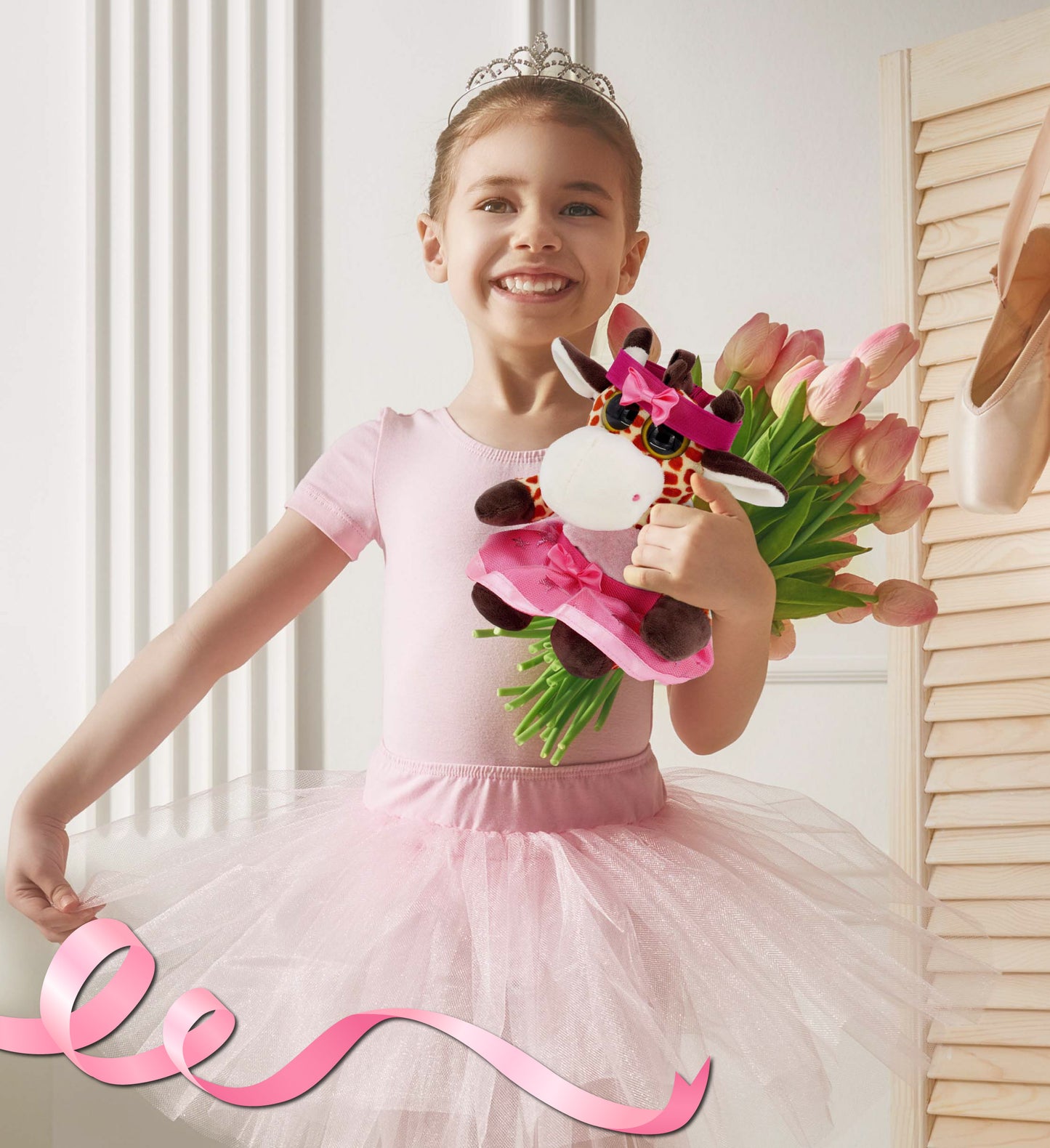 BIG EYE 6" PLUSH - GIRAFFE Ballerina