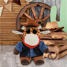 BIG EYE 6" PLUSH - GIRAFFE COWBOY DRESS UP