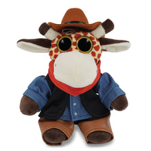 BIG EYE 6" PLUSH - GIRAFFE COWBOY DRESS UP