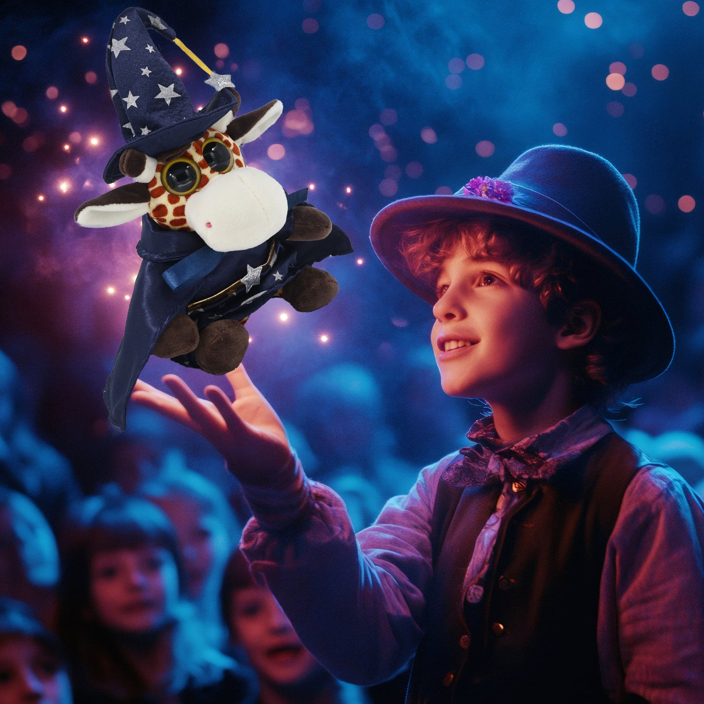 BIG EYE 6" PLUSH - GIRAFFE WITH WIZARD DRESS UP