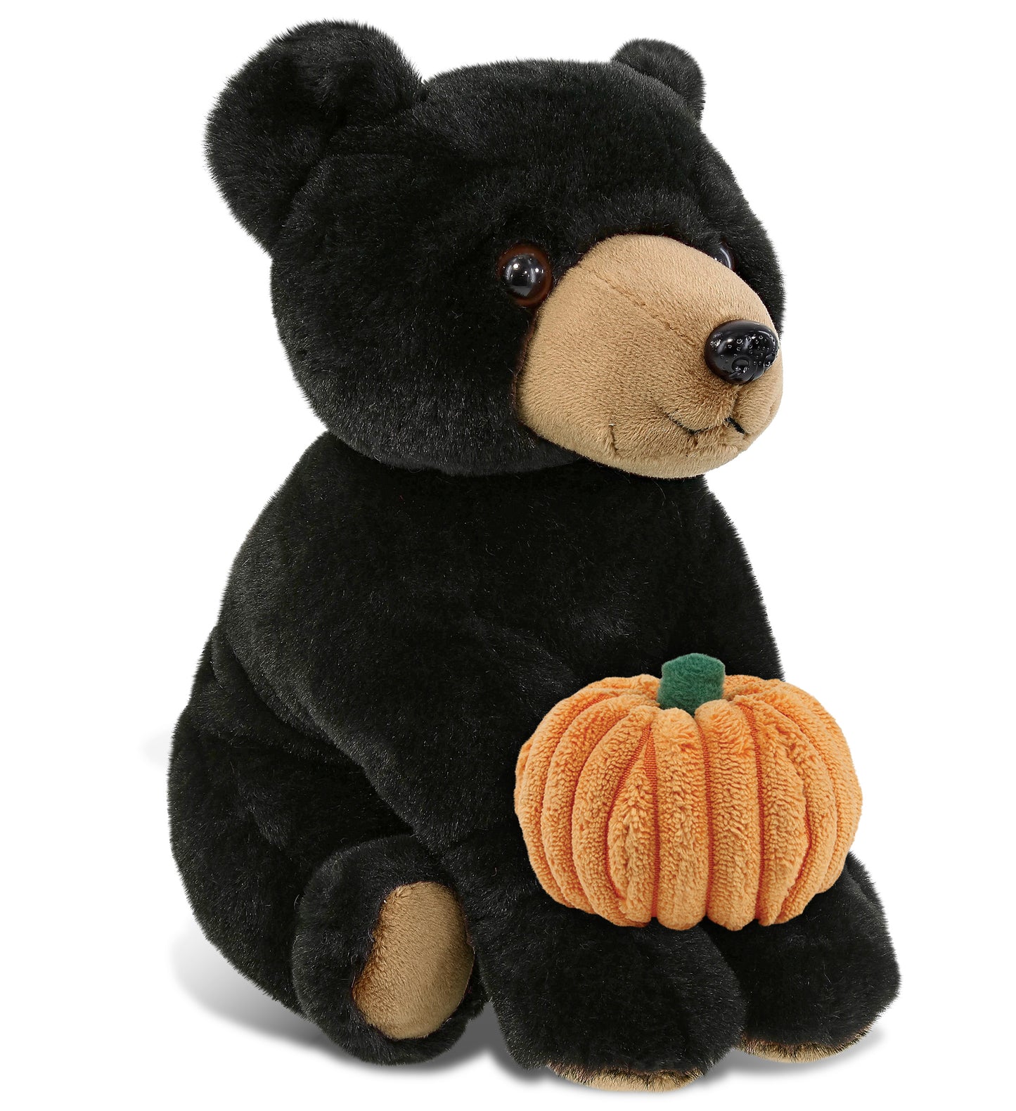 PLUSH PUMPKIN - SUPER-SOFT PLUSH - FLOPPY BLACK BEAR 9"