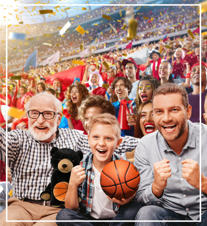 SUPER-SOFT PLUSH - FLOPPY BLACK BEAR 9" WITH BASKETBALL PLUSH