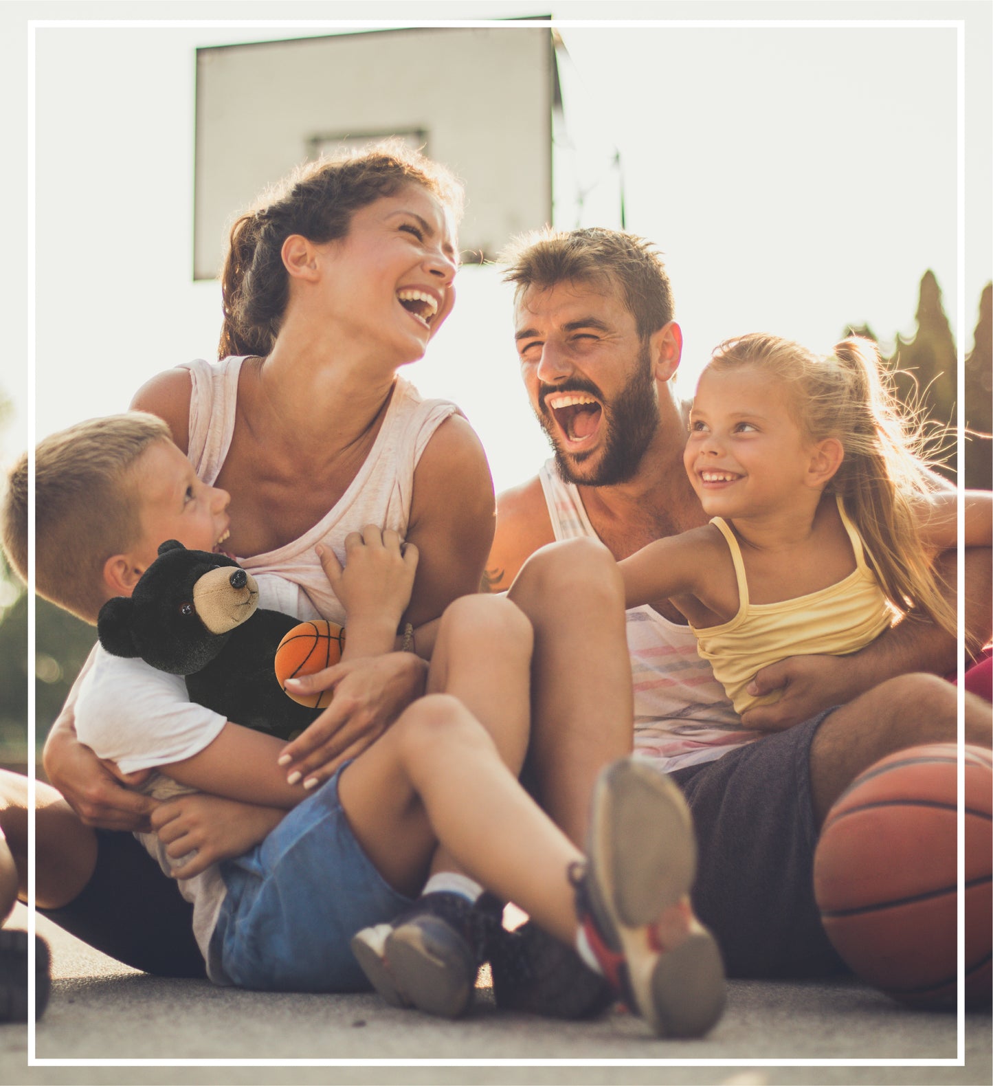 SUPER-SOFT PLUSH - FLOPPY BLACK BEAR 9" WITH BASKETBALL PLUSH