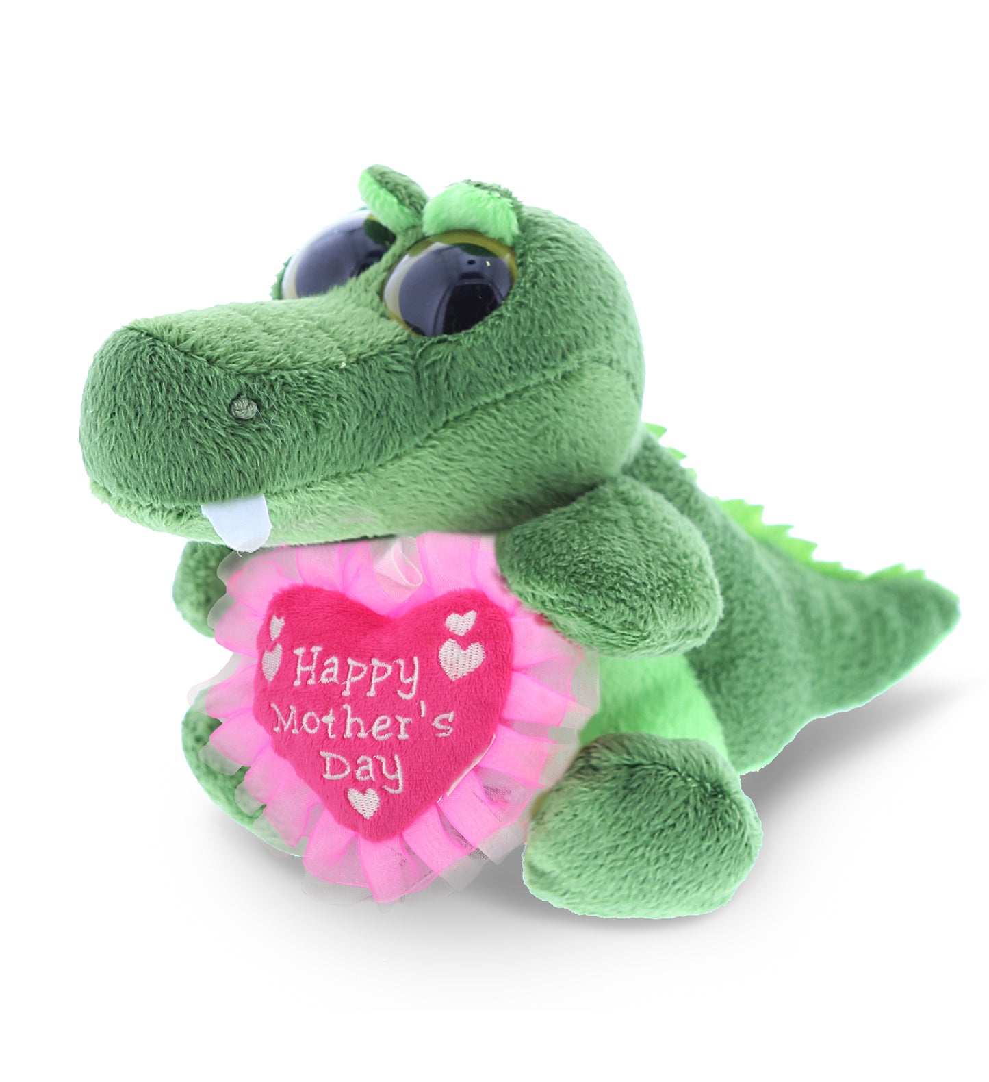 PLUSH MOTHERS DAY HEART - BIG EYE 6" PLUSH - ALLIGATOR