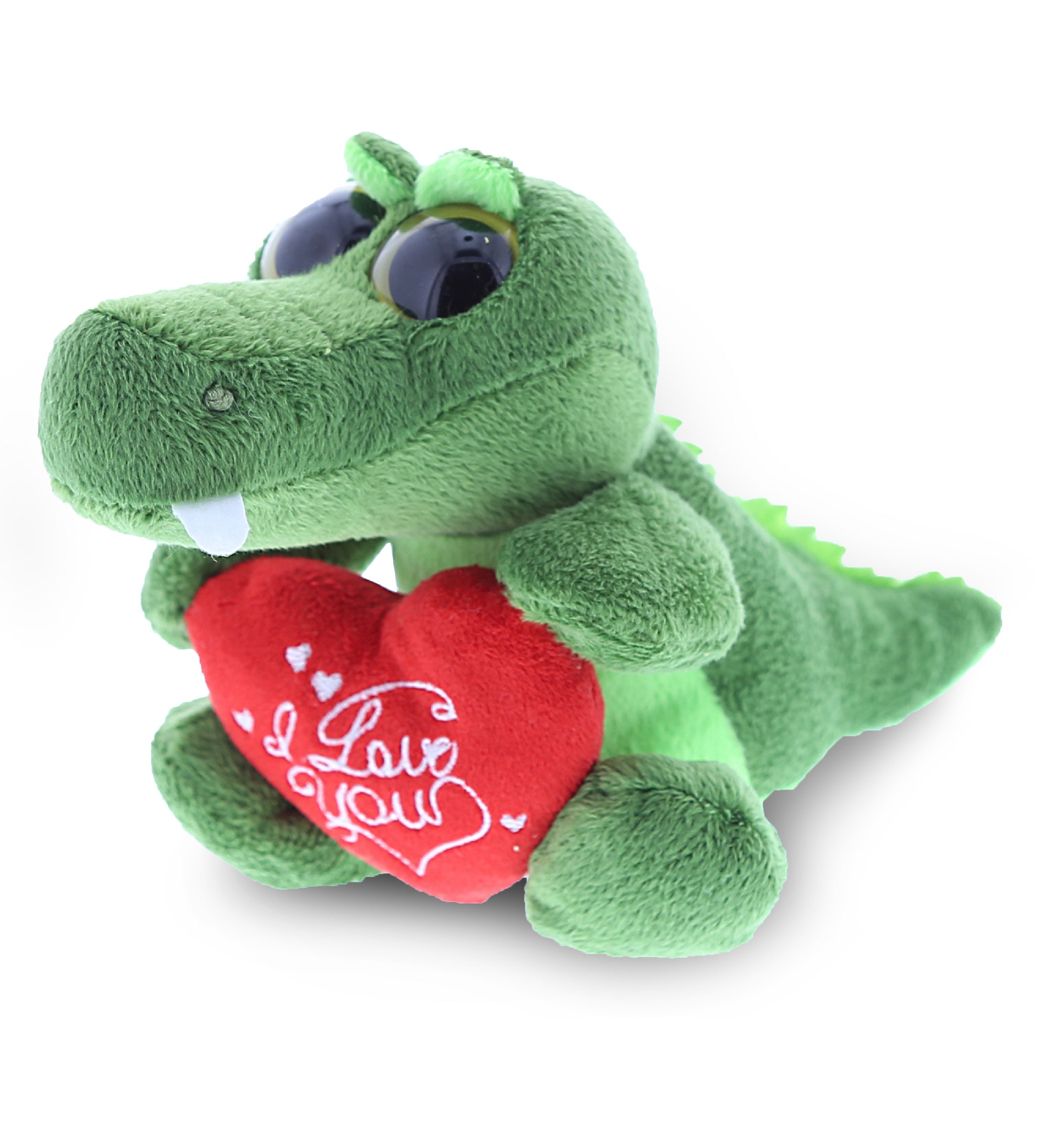 PLUSH I LOVE YOU RED HEART - BIG EYE 6" PLUSH - ALLIGATOR