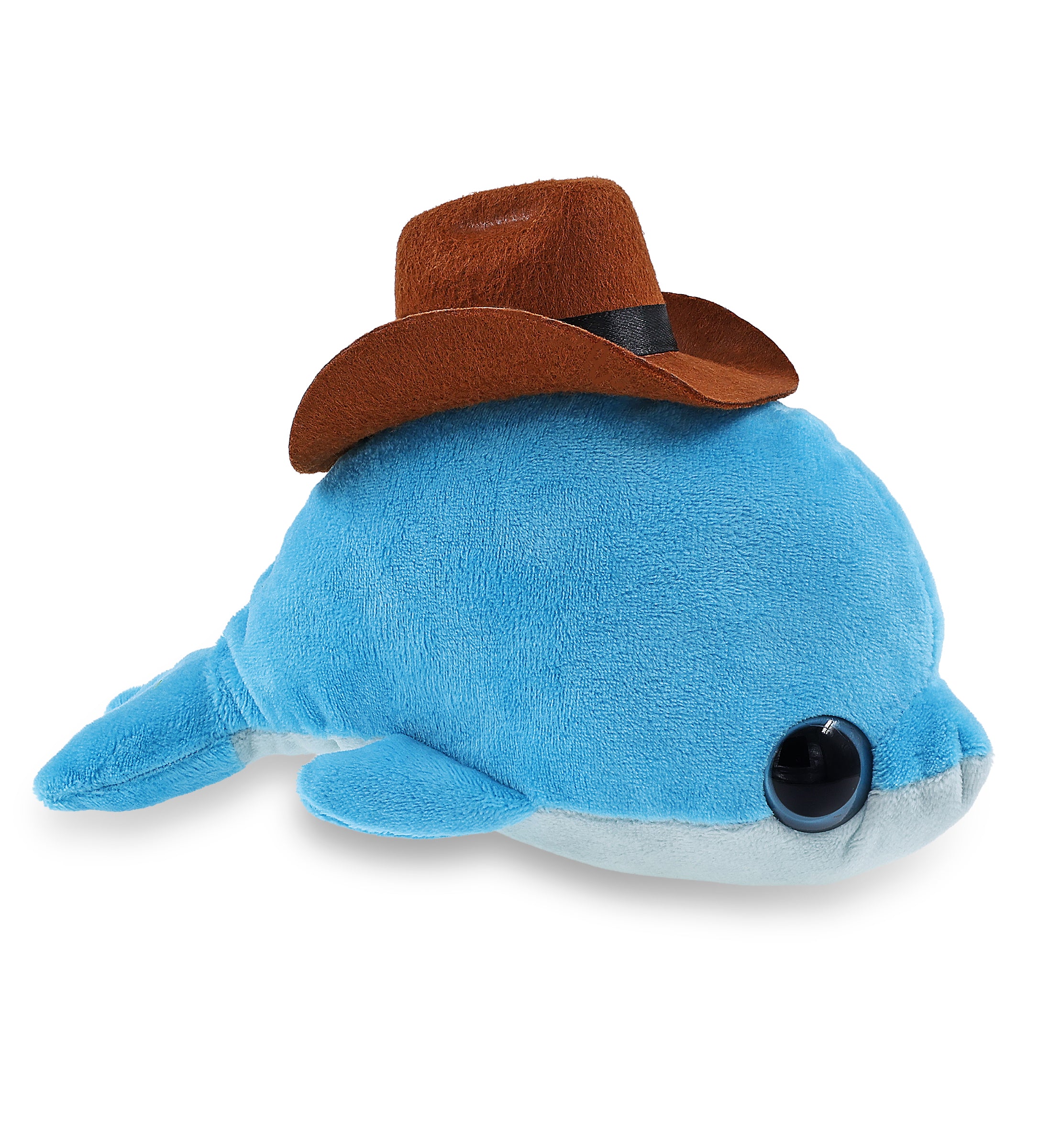 BIG EYE 6" PLUSH - DOLPHIN COWBOY DRESS UP