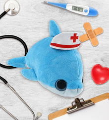 BIG EYE 6" PLUSH - DOLPHIN NURSE