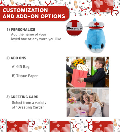 BIG EYE 6" PLUSH - DOLPHIN NURSE