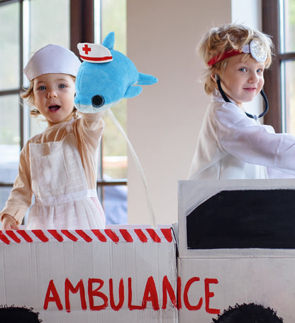 BIG EYE 6" PLUSH - DOLPHIN NURSE