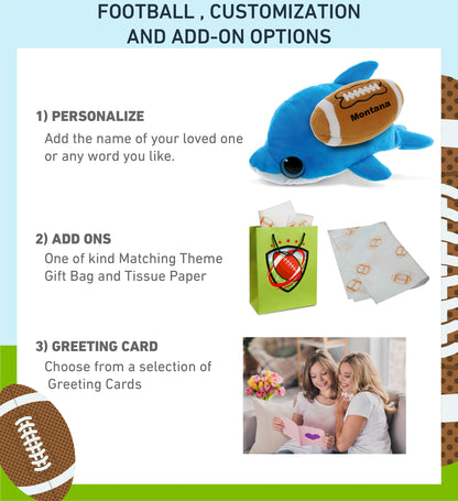 BIG EYE 6' PLUSH - DOLPHIN With Football Plush