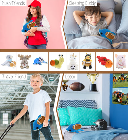 BIG EYE 6' PLUSH - DOLPHIN With Football Plush