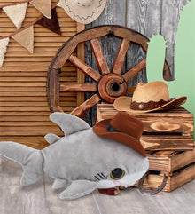 BIG EYE 6" PLUSH - SHARK COWBOY DRESS UP