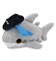 BIG EYE 6" PLUSH - SHARK WITH PIRATE DRESS UP