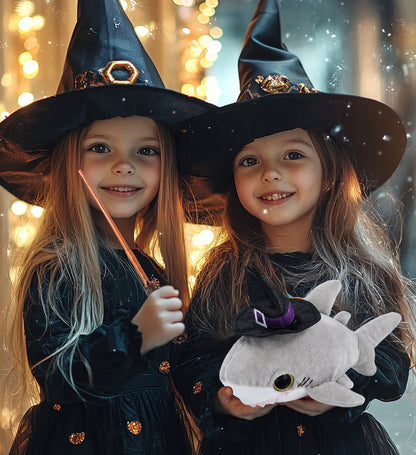BIG EYE 6" PLUSH - SHARK WITH WITCH DRESS UP