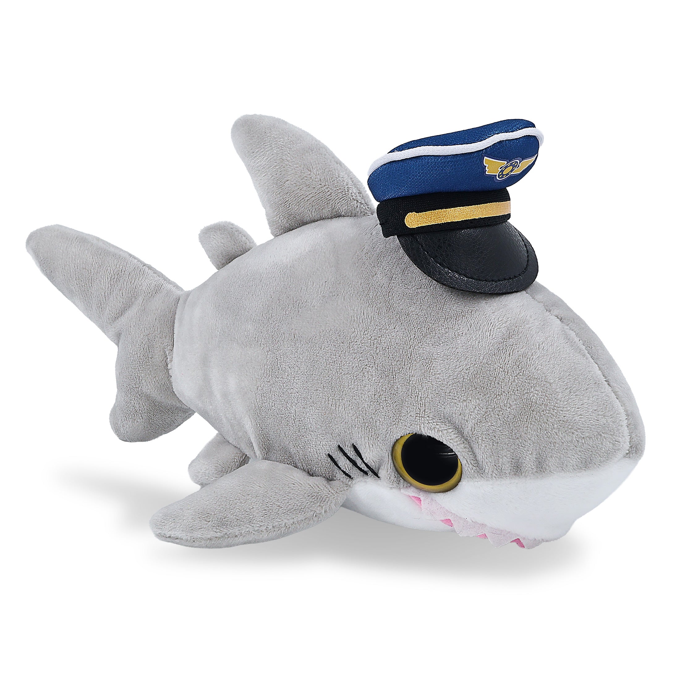 BIG EYE 6" PLUSH - SHARK WITH PILOT DRESS UP
