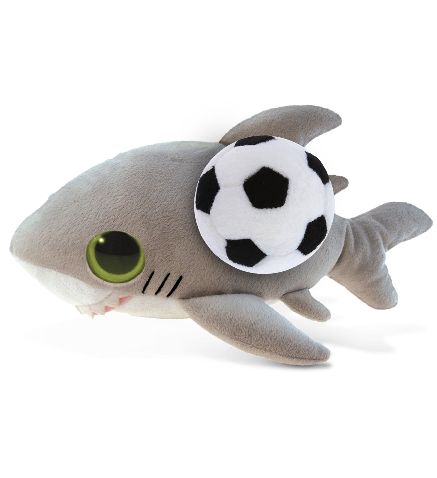 PLUSH SOCCER BALL - BIG EYE 6" PLUSH - SHARK