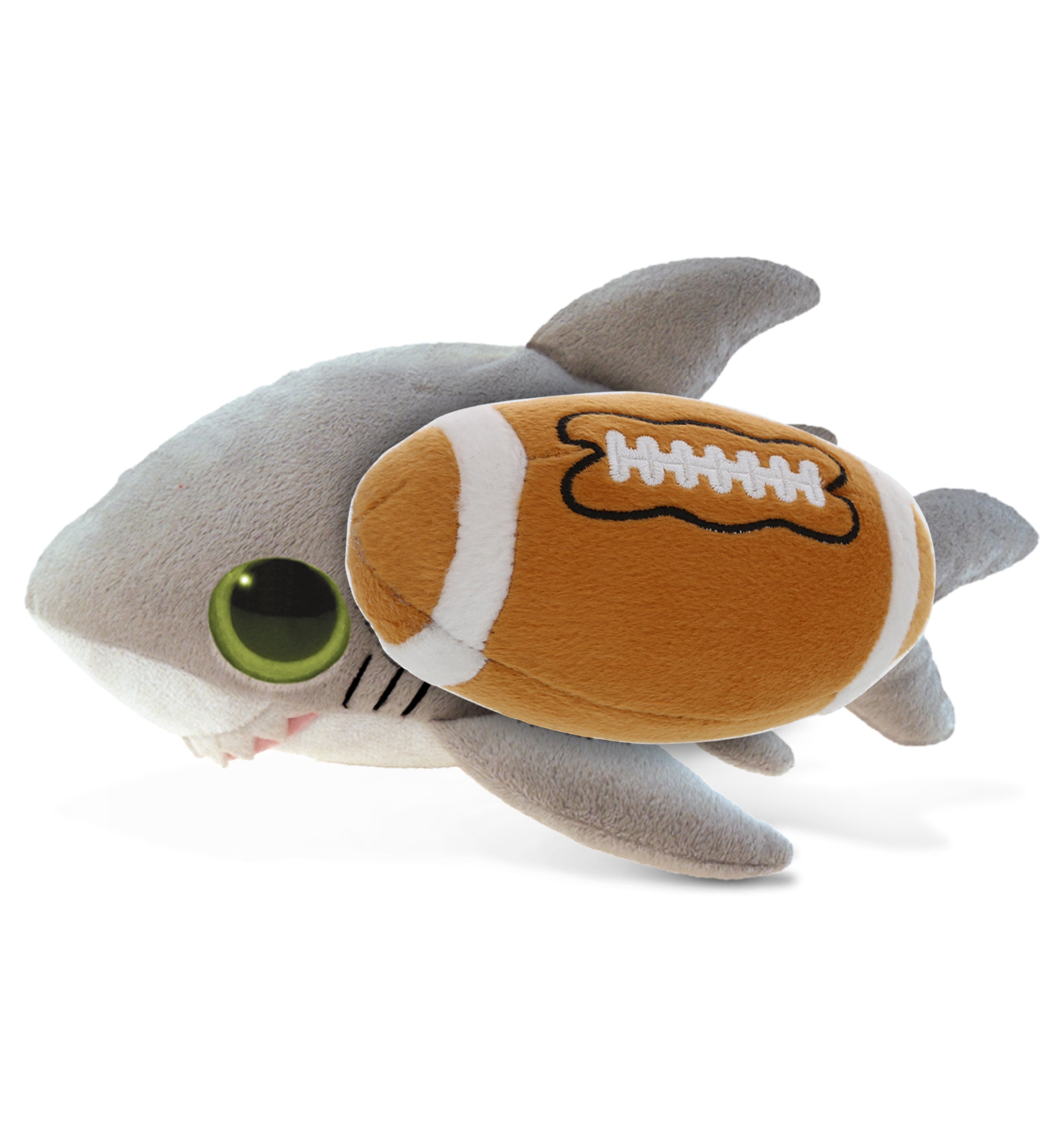 BIG EYE 6' PLUSH - SHARK With Football Plush