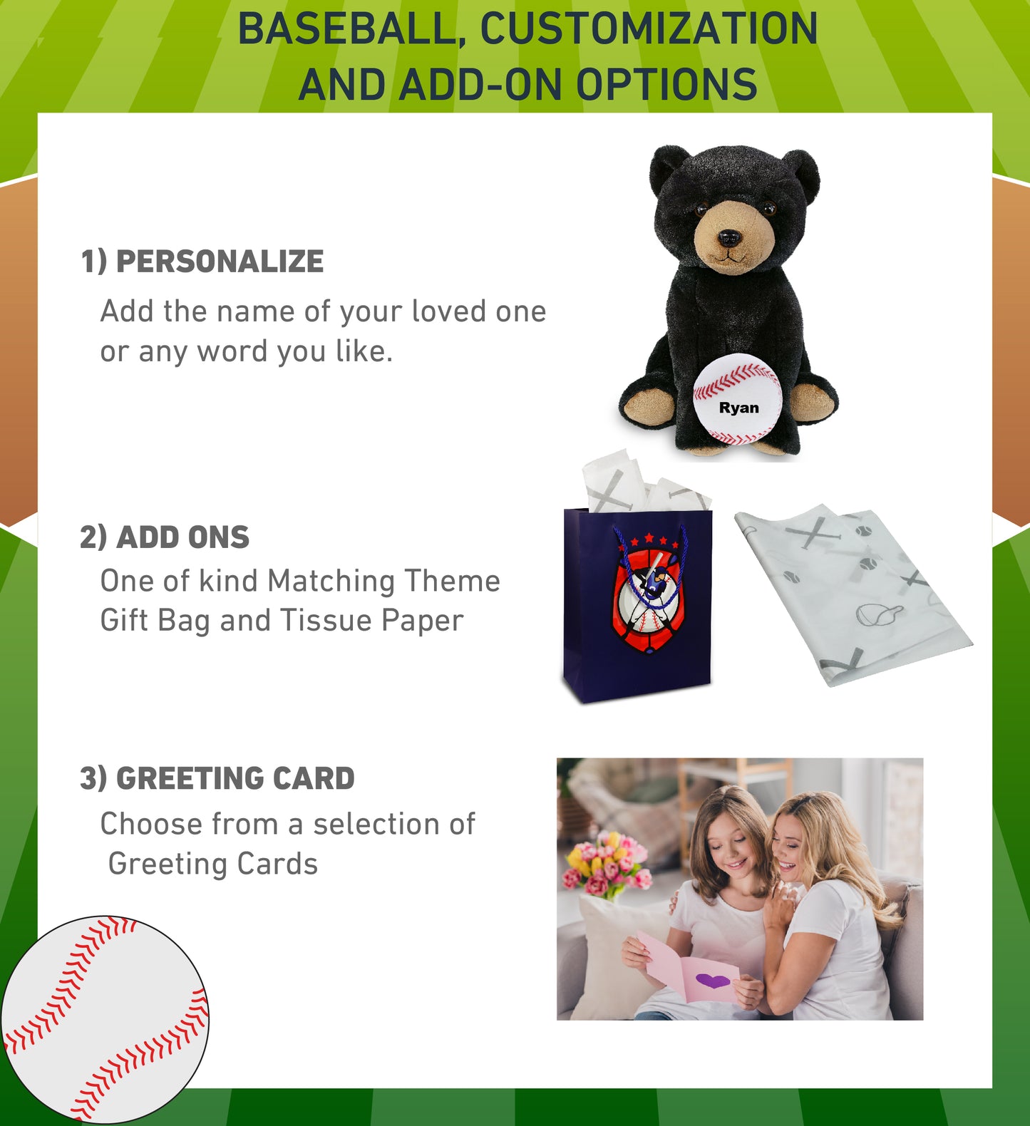 SUPER-SOFT PLUSH - LARGE FLOPPY BLACK BEAR 12" WITH BASEBALL PLUSH