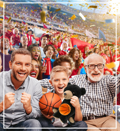 SUPER-SOFT PLUSH - LARGE FLOPPY BLACK BEAR 12" WITH BASKETBALL PLUSH