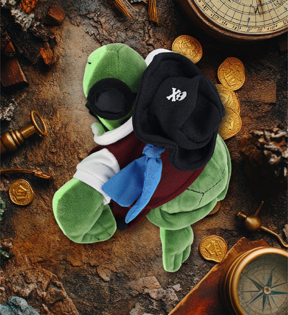 BIG EYE 6" PLUSH - SEA TURTLE WITH PIRATE DRESS UP