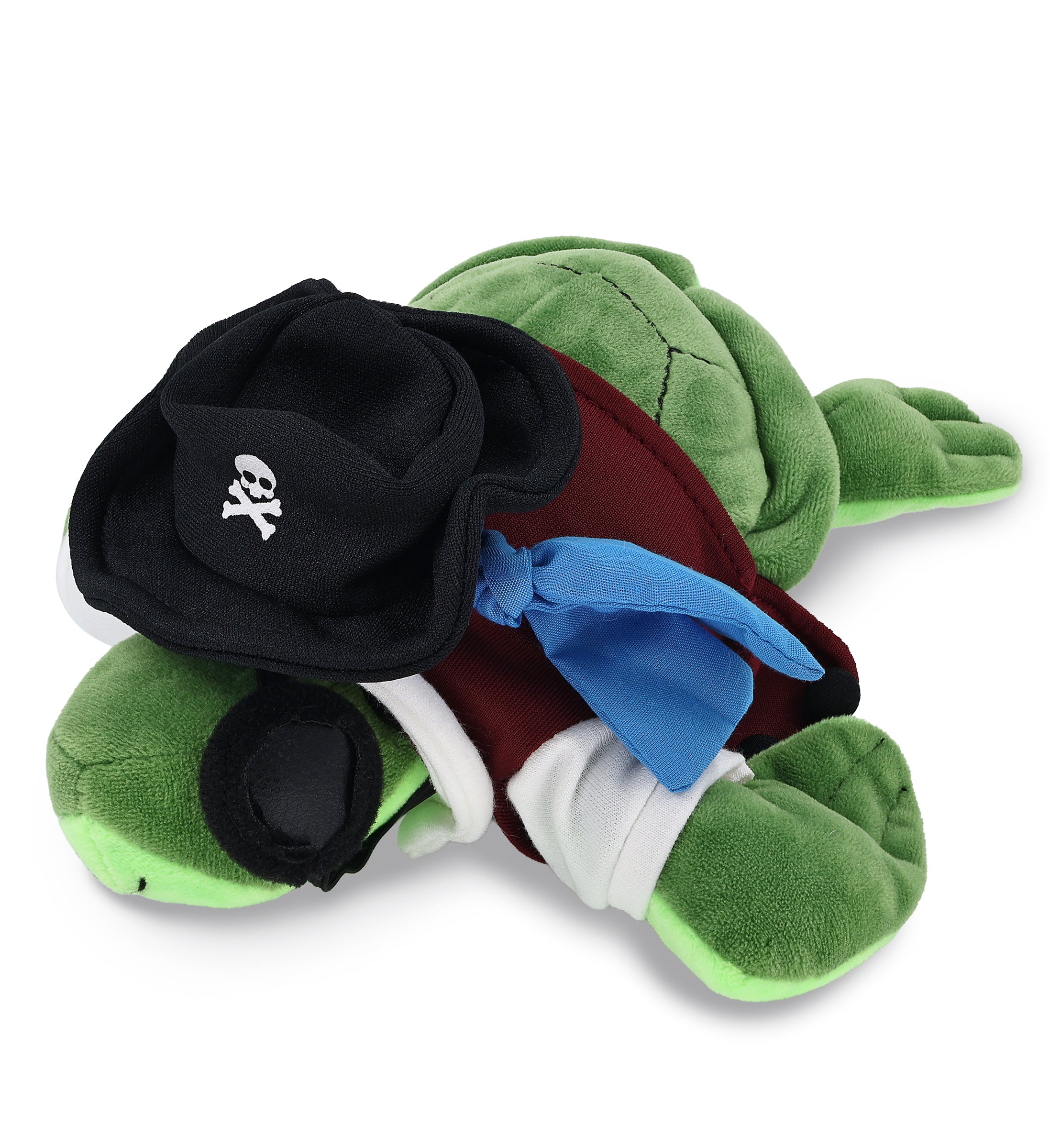 BIG EYE 6" PLUSH - SEA TURTLE WITH PIRATE DRESS UP