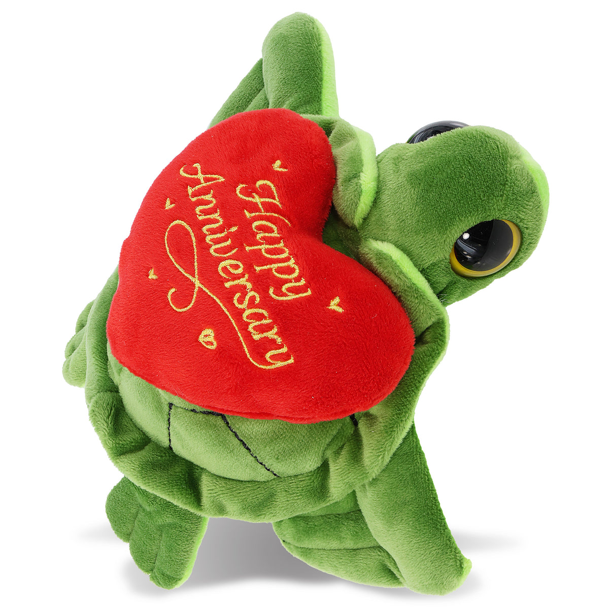 BIG EYE 6" PLUSH - SEA TURTLE WITH HAPPY ANNIVERSARY HEART