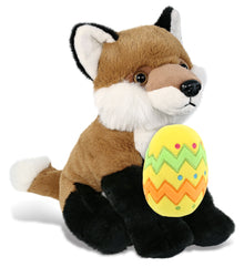 DolliBu Super Soft Floppy Fox with Yellow Easter Egg Plush Toy - 9 Inches