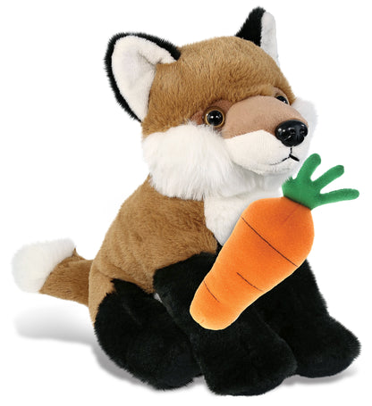 DolliBu Happy Easter Super Soft Plush Floppy Fox with Carrot Plush - 9 Inches