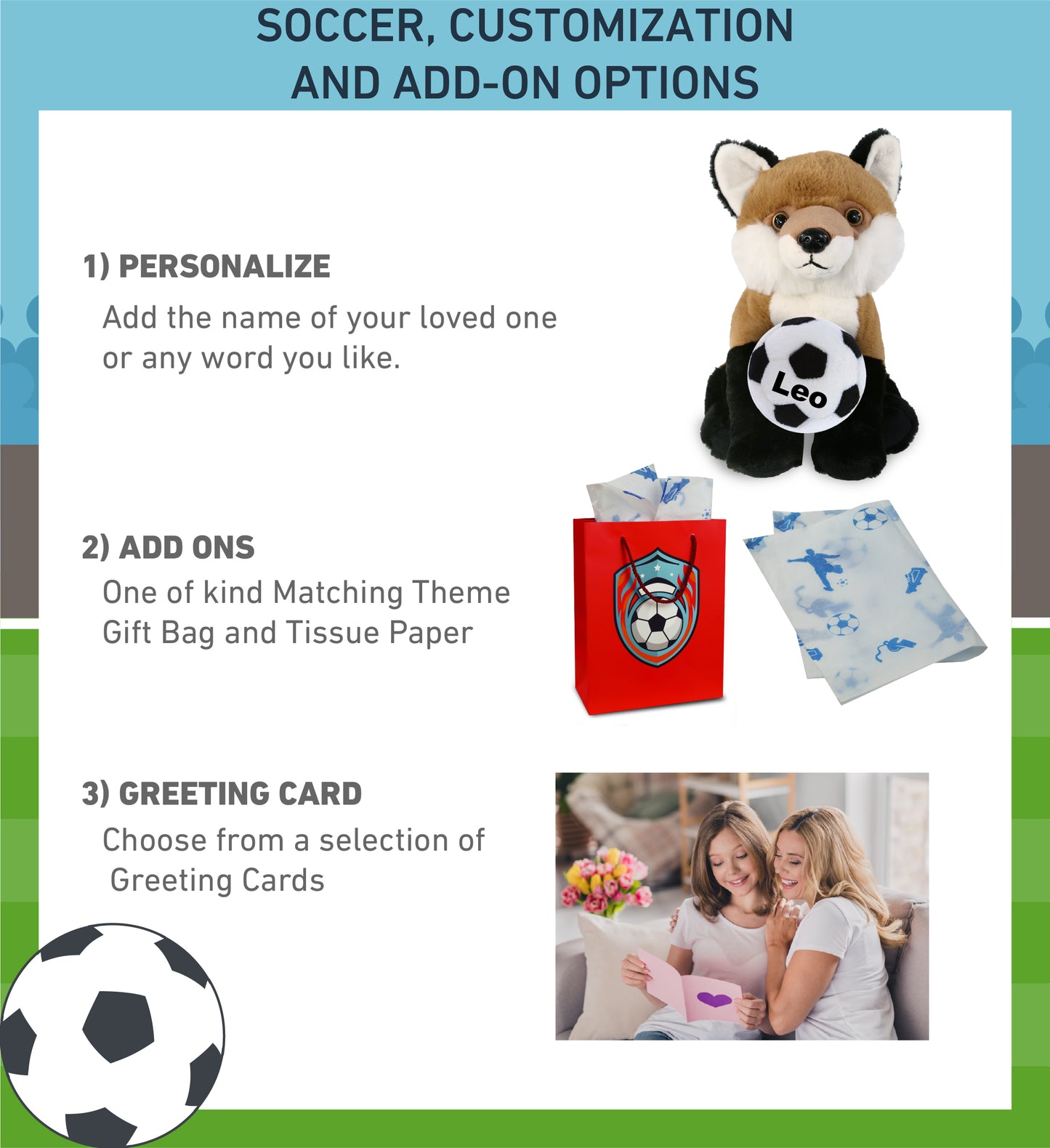 SUPER-SOFT PLUSH - FLOPPY FOX 9" WITH SOCCER PLUSH