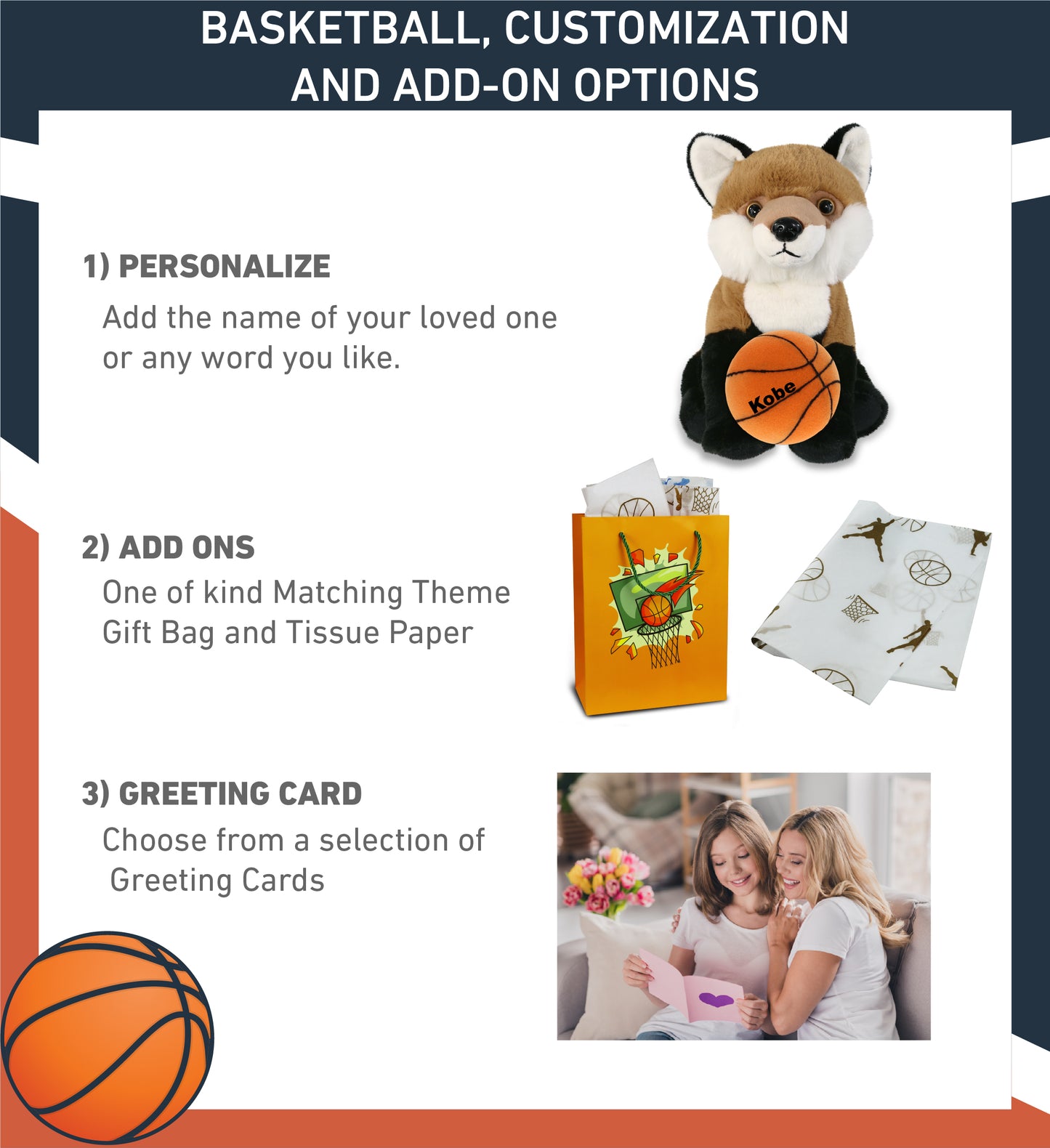 SUPER-SOFT PLUSH - FLOPPY FOX 9" WITH BASKETBALL PLUSH