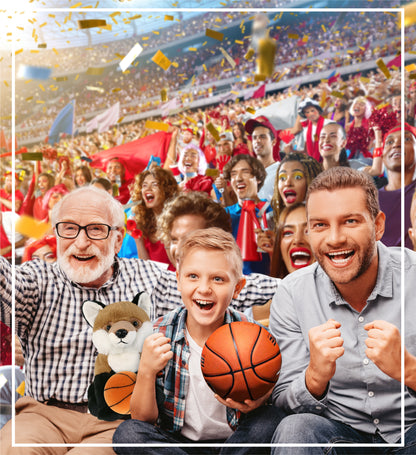 SUPER-SOFT PLUSH - FLOPPY FOX 9" WITH BASKETBALL PLUSH