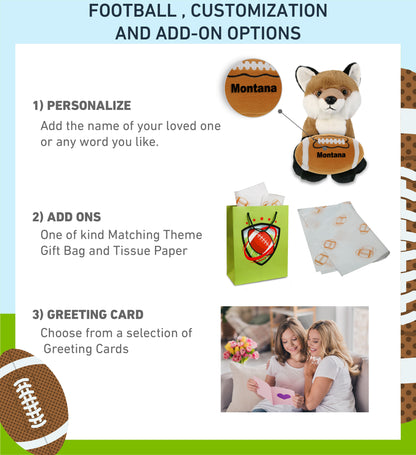 SUPER-SOFT PLUSH - FLOPPY FOX 9" WITH FOOTBALL PLUSH
