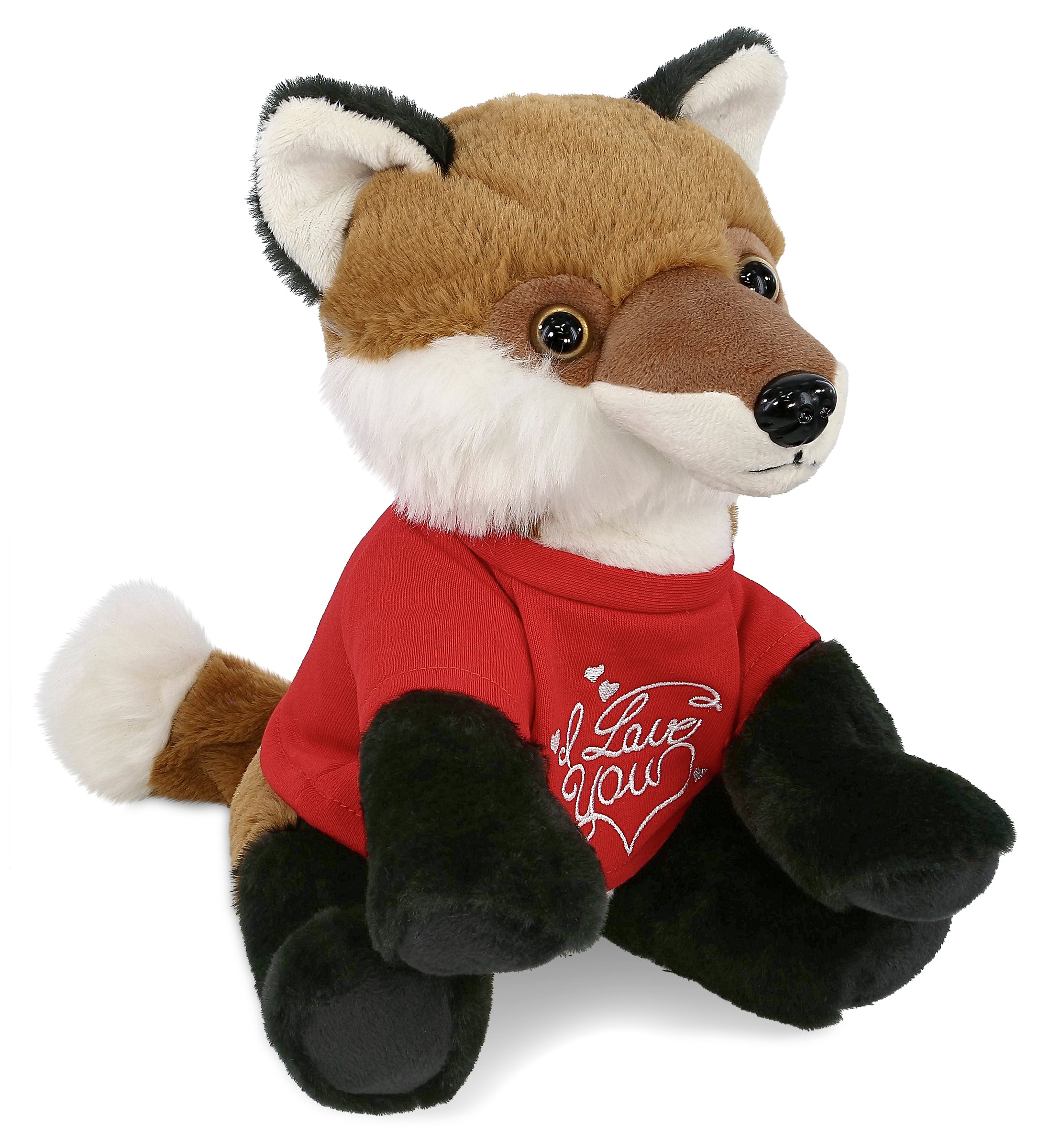 PLUSH I LOVE YOU RED SHIRT- SUPER-SOFT PLUSH - FLOPPY FOX 9"