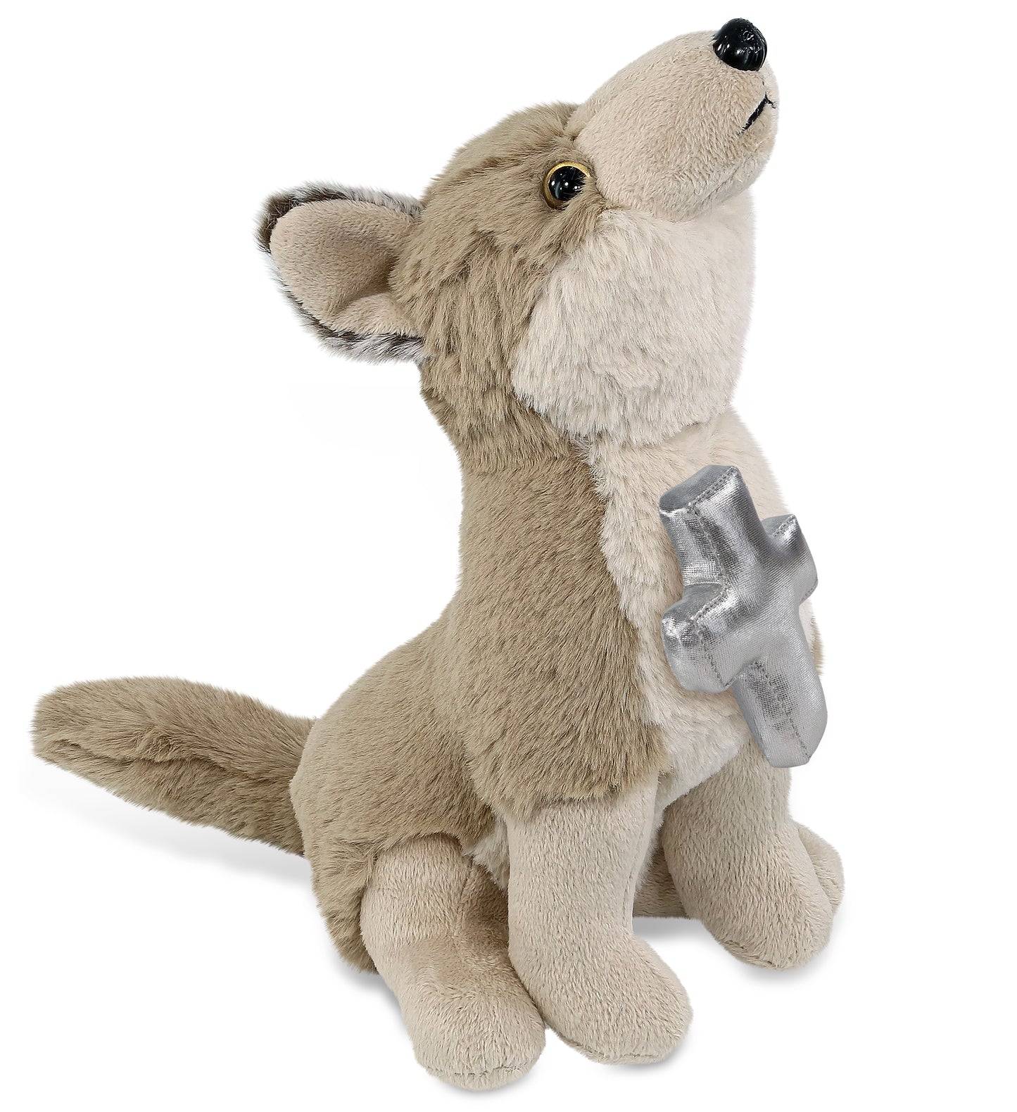 PLUSH CROSS - SUPER-SOFT PLUSH - HOWLING WOLF 8.5"