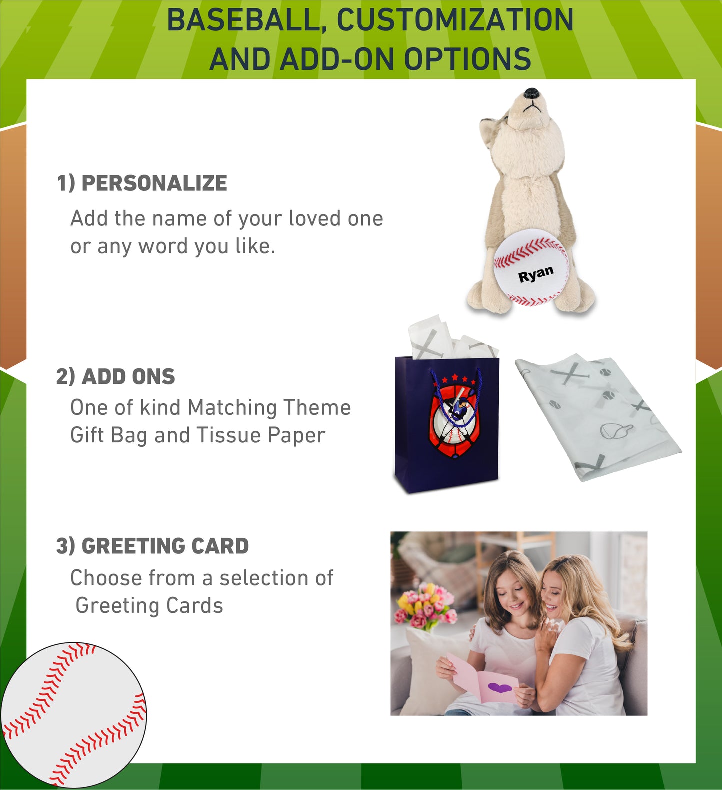 SUPER-SOFT PLUSH - HOWLING WOLF 8.5" WITH BASEBALL PLUSH