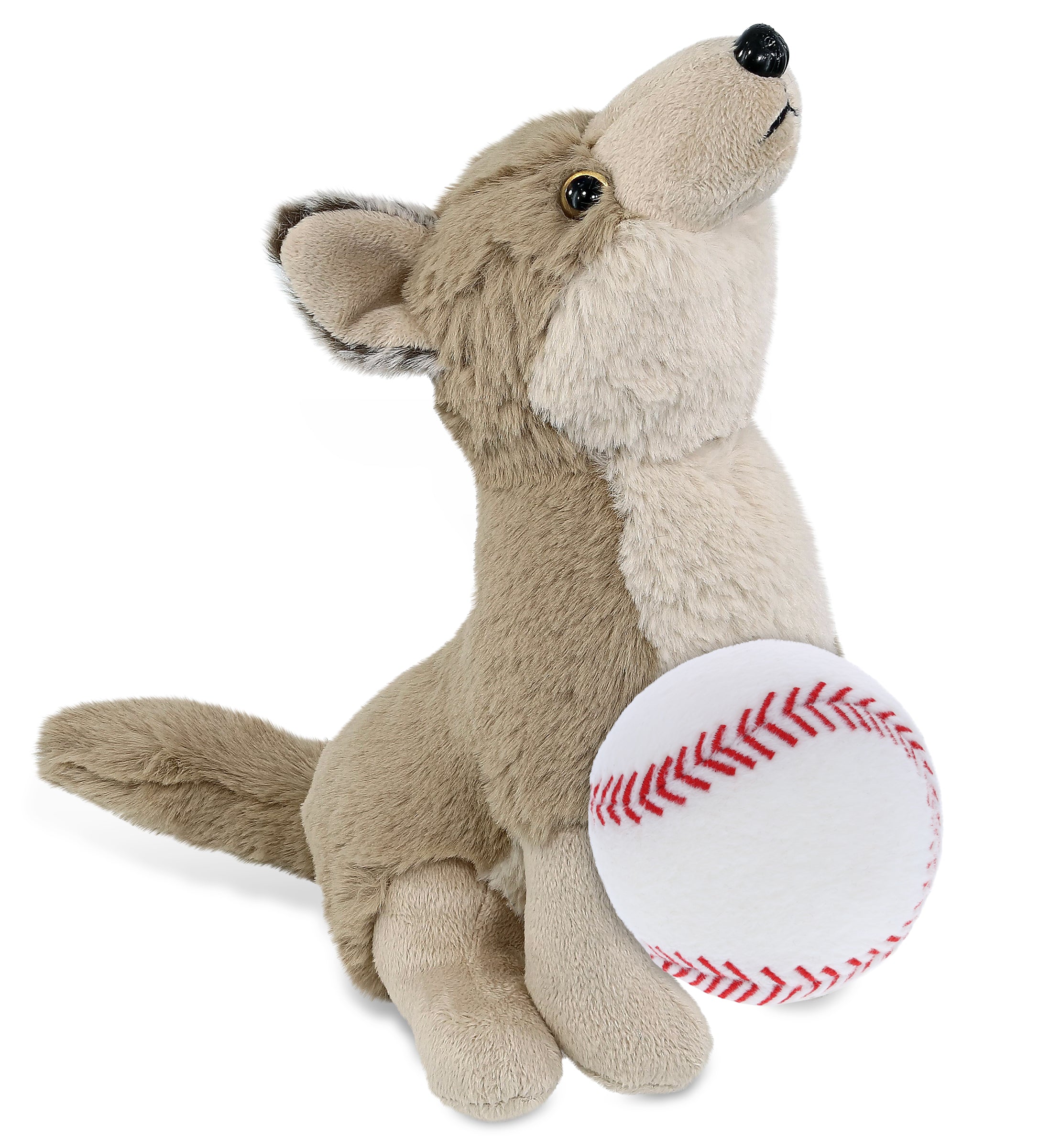 SUPER-SOFT PLUSH - HOWLING WOLF 8.5" WITH BASEBALL PLUSH