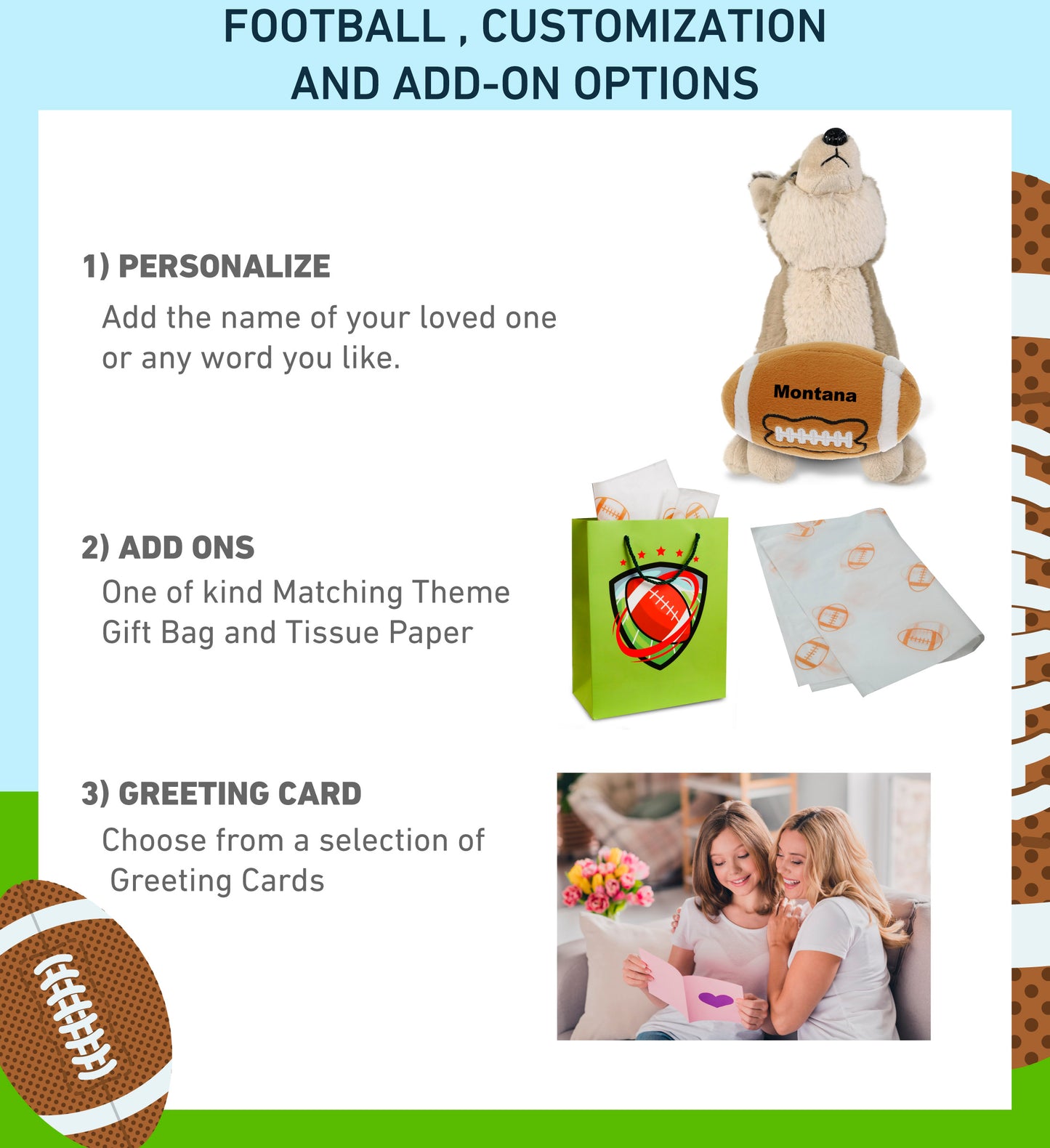 SUPER-SOFT PLUSH - HOWLING WOLF 8.5" WITH FOOTBALL PLUSH