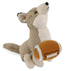 SUPER-SOFT PLUSH - HOWLING WOLF 8.5" WITH FOOTBALL PLUSH