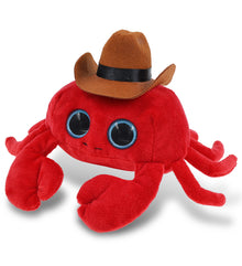 BIG EYE 6" PLUSH - RED CRAB COWBOY DRESS UP