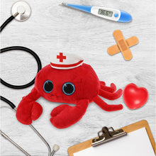 BIG EYE 6" PLUSH - RED CRAB With NURSE Dress-Up