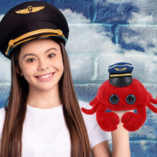 BIG EYE 6" PLUSH - RED CRAB WITH PILOT DRESS UP