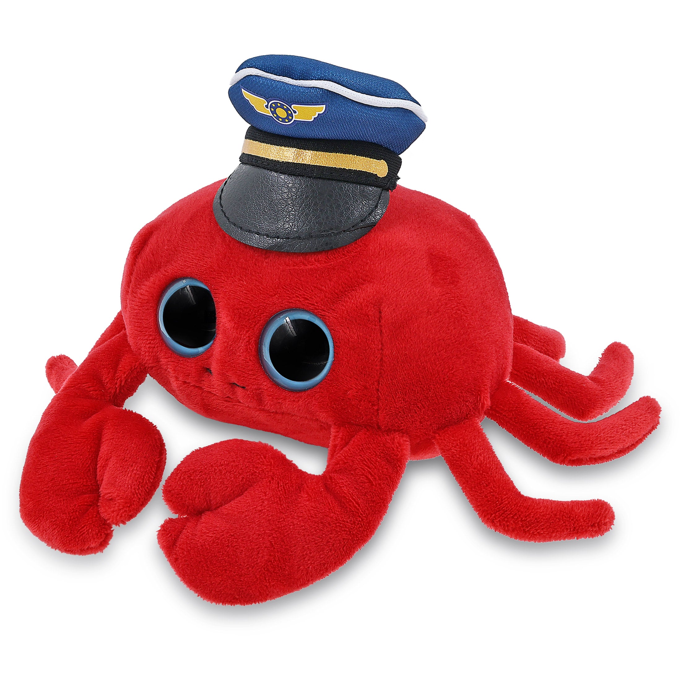 BIG EYE 6" PLUSH - RED CRAB WITH PILOT DRESS UP
