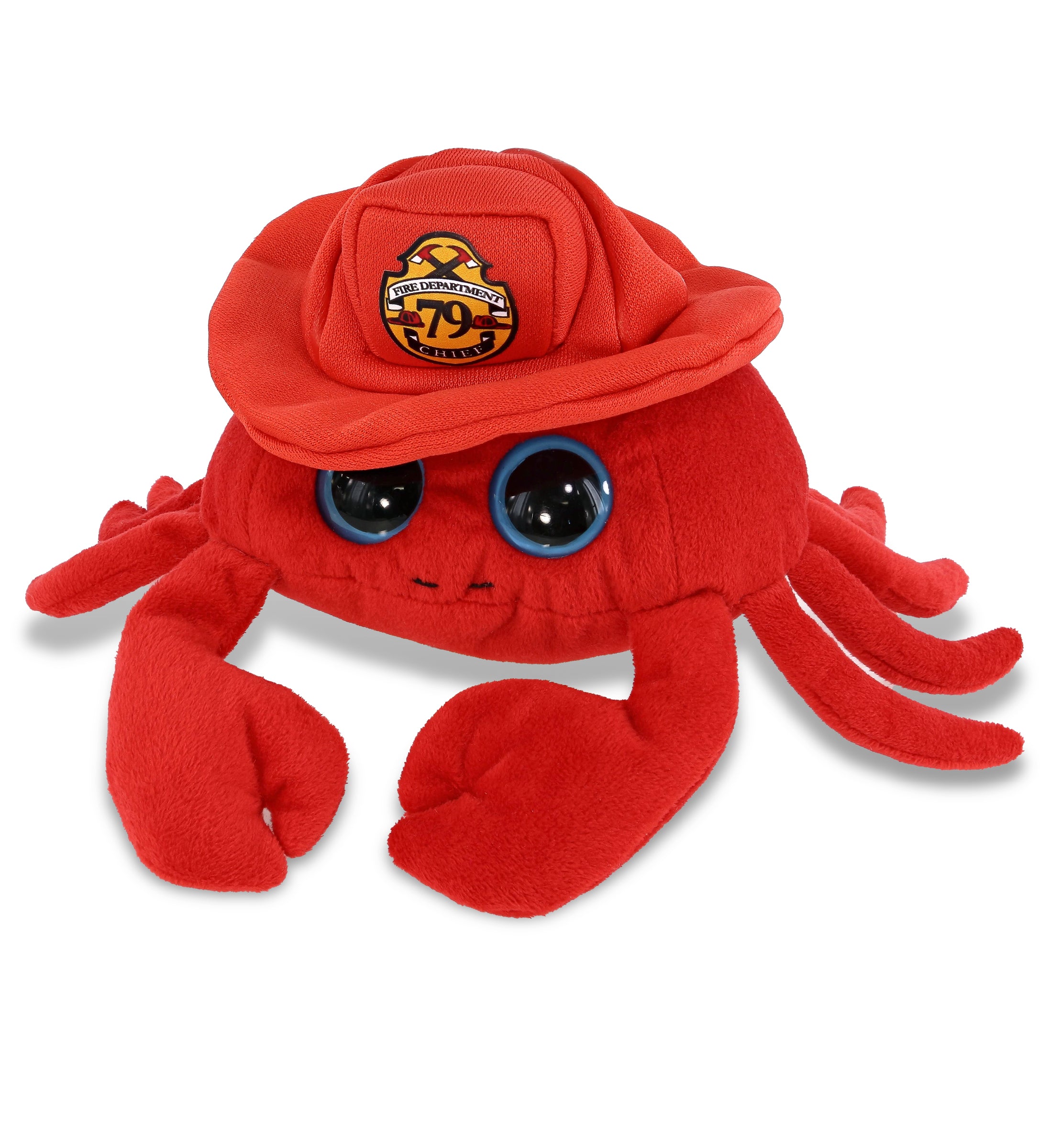 PLUSH FIREMAN - BIG EYE 6" PLUSH - RED CRAB