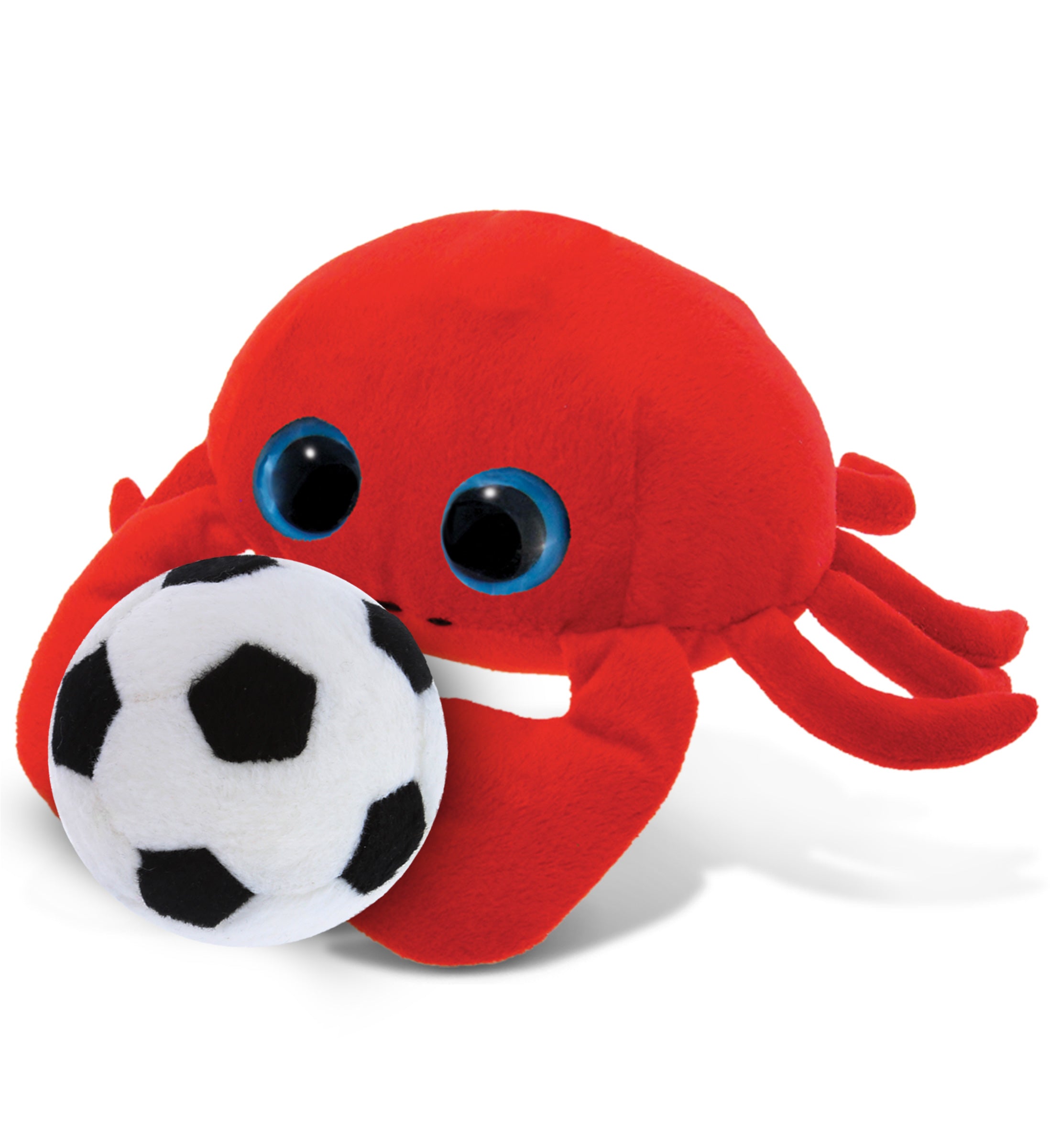 PLUSH SOCCER BALL - BIG EYE 6" PLUSH - RED CRAB
